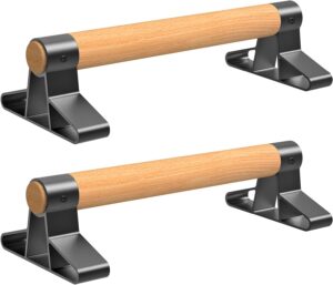 Read more about the article SELEWARE Wood push up bars Parallettes bars Anti-slip Handstand Bars review
