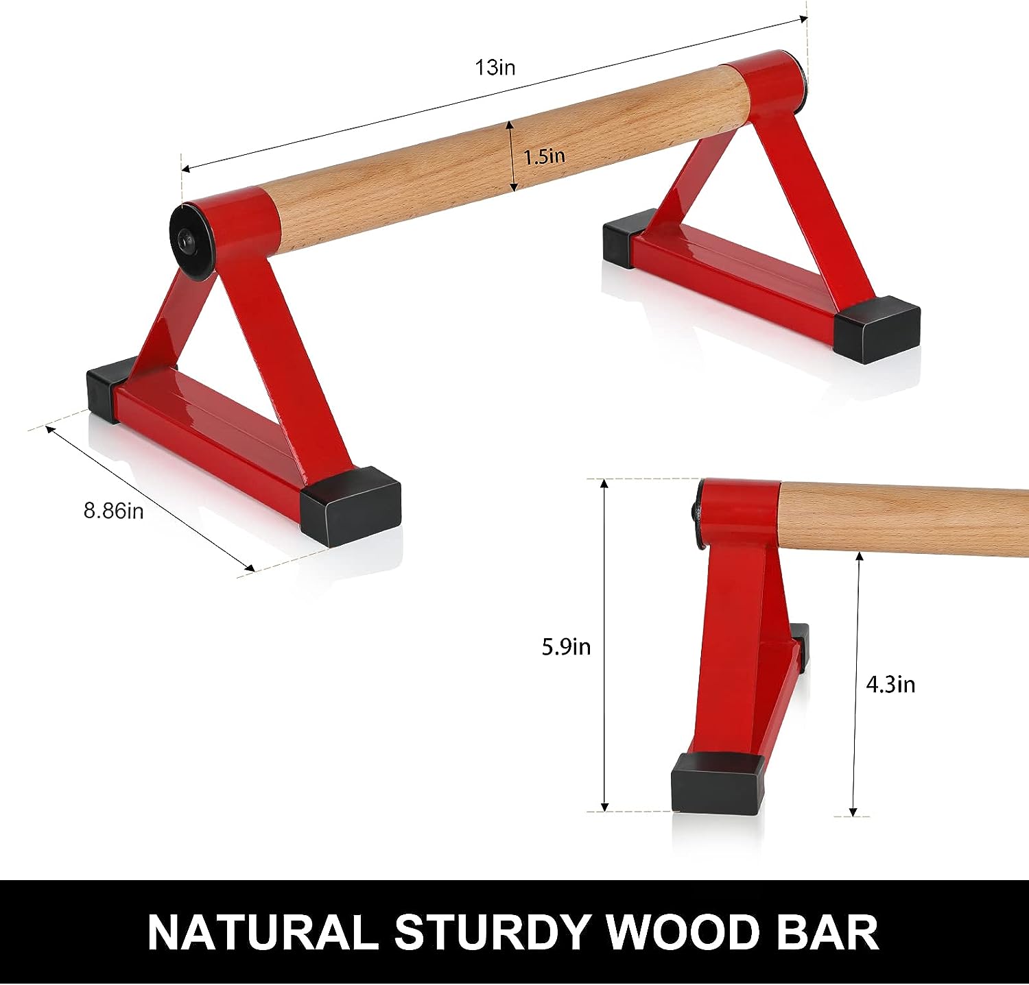 Read more about the article Wood Push Up Bars Parallettes Bars Anti-Slip Handstand Bars Review